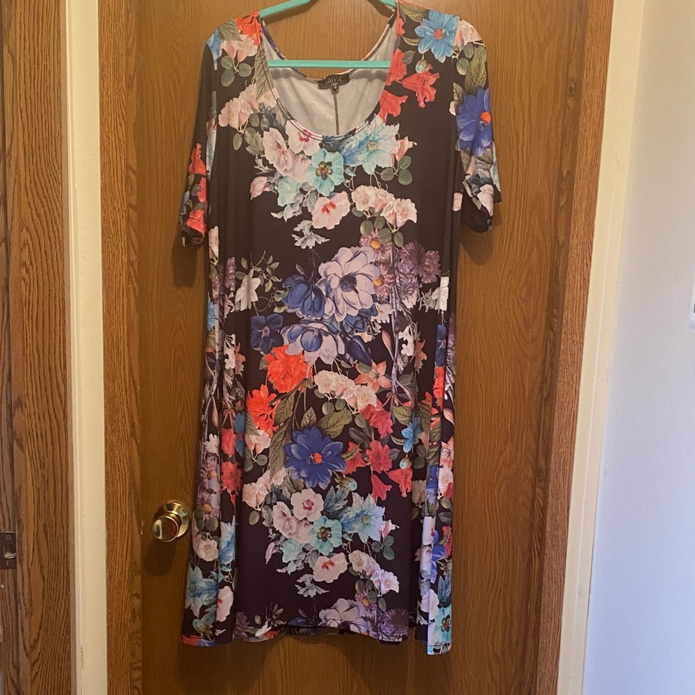 Floral Black Dress